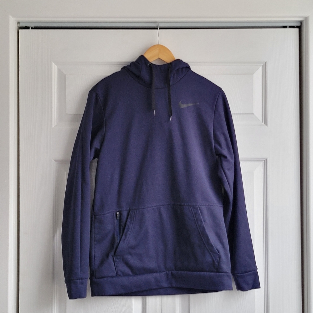 Nike Women's Dri-Fit Navy Blue Hooded Sweatshirt, Size Small